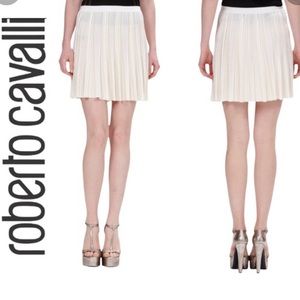 Roberto Cavalli Knit Pleated Skirt